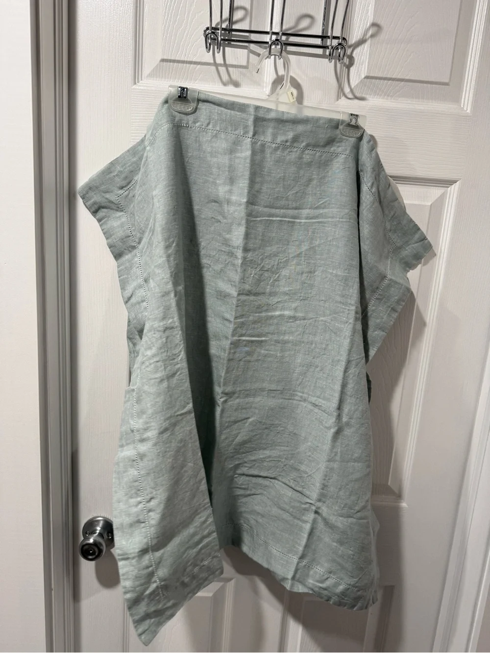 Pottery Barn Light Sage Green Linen Pillow Cover with Care Tag